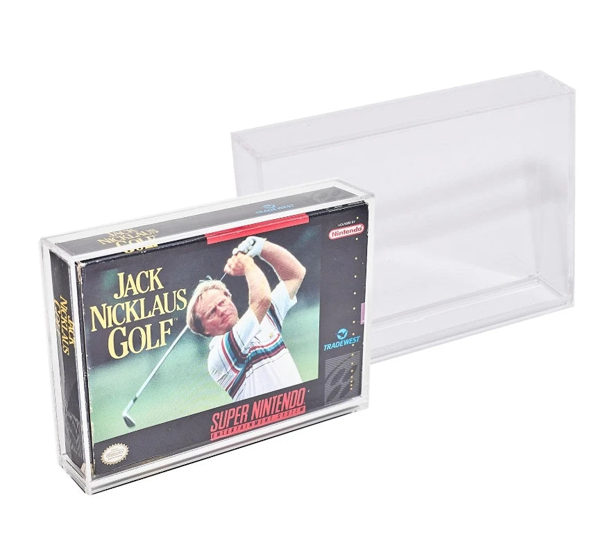 N64 SNES Super Nintendo Boxes Premium UV Protection Clear Acrylic Protector Case