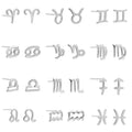 Wholesale Fine Jewelry New Symbol 12 Birth Months Tiny Astrology Horoscope Earrings Silver Zodiac Stud Earrings