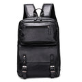 Best Quality Black Latest Designs Men Pu Leather School Bag for High School Boys
