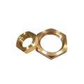 Forged Brass Hex Lock Nuts Pipe Fitting BSP Female Thread Hexagonal Shank Cap Flange Nut Yellow