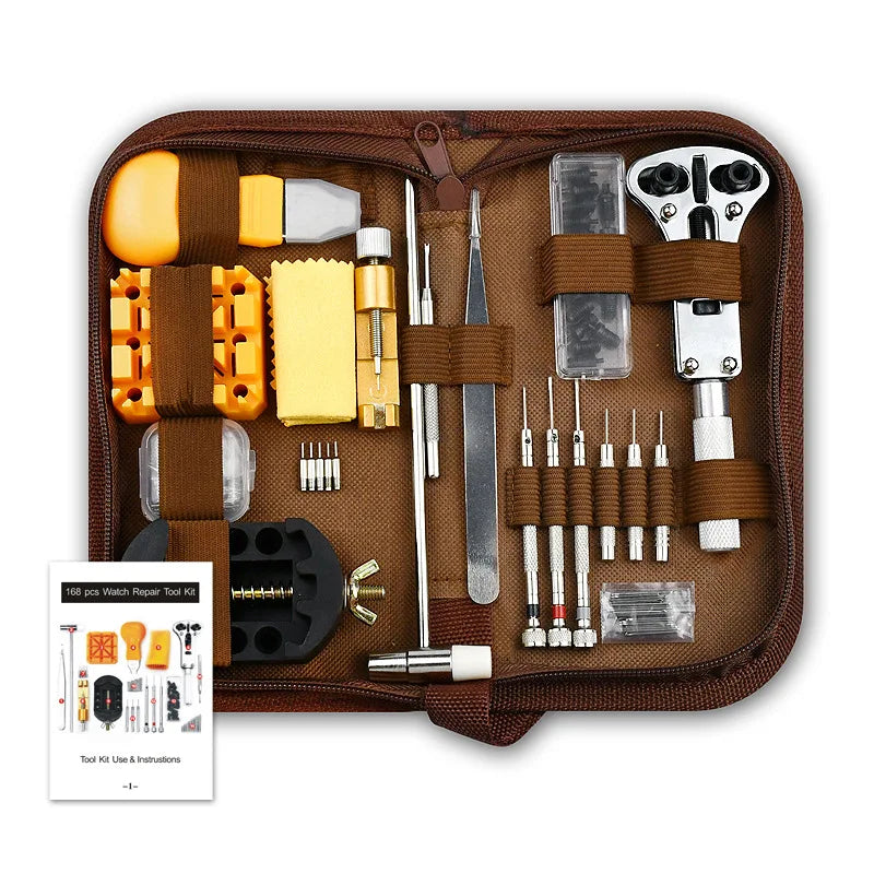 168-in 1 Remove the Battery Replacement Kit Watch Repair Tool Kit Professional Watch Repair Tools Set