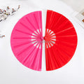 FAREA Folding Fan Chinese Plastic Hand Fan Performance Nylon-Cloth 13 Inch Portable Wedding Decoration