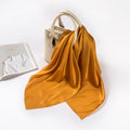 2025 New Spring and Summer Solid Color Small square Scarf Female Retro Silk Scarf Satin Simulation Digital Printing Silk Scarf