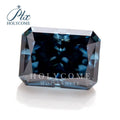 Vivid Blue VVS1 Radiant Cut Diamond Holycome Moissanite Hybrid Crushed Ice  GRA Certificated Radiant Cut Moissanite