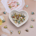 100pcs Mix Enamel Gold Our Lady Medal Floral Rosary Centerpiece Jesus Virgin Mary Catholic Alloy Crucifix 12x16mm
