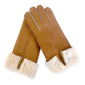 Sample Support 2026 New Style Wool Lined Shearling Fur Women Winter Warm Double Face Sheepskin Gloves