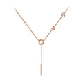 Women's Titanium Steel Ins Minority Design Choker Necklace LOVE Letters Stainless Steel Gold Charm Pendant for Party Fashion