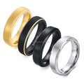 5mm Tungsten Carbide Wedding Rings for Men Women Silver/Gold/Black Brushed Step Edge Engagement Fashion Jewelry Parties Gifts