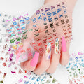 2025 Winter Christmas Slider Nail Decals Decoration Nail Art Sticker Self Adhesive Sheet Ornament for Manicure Art Design