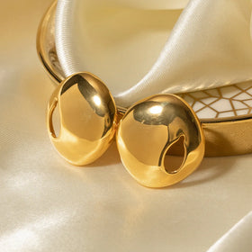 Wholesale High-Polished Vintage Luxury Women's Stud Earrings Gold Plated Non-Tarnish Jewelry for Party Occasions