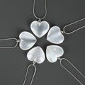 Wholesale Natural Stones Selenite Heart Crystals Quartz Healing Crystals Selenite Pendant