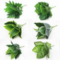 A-1034 9 Branch Pot Decoration Plastic Hanging Green Monstera Leaf Artificial Plant for Home Wedding Garden DIY Decor
