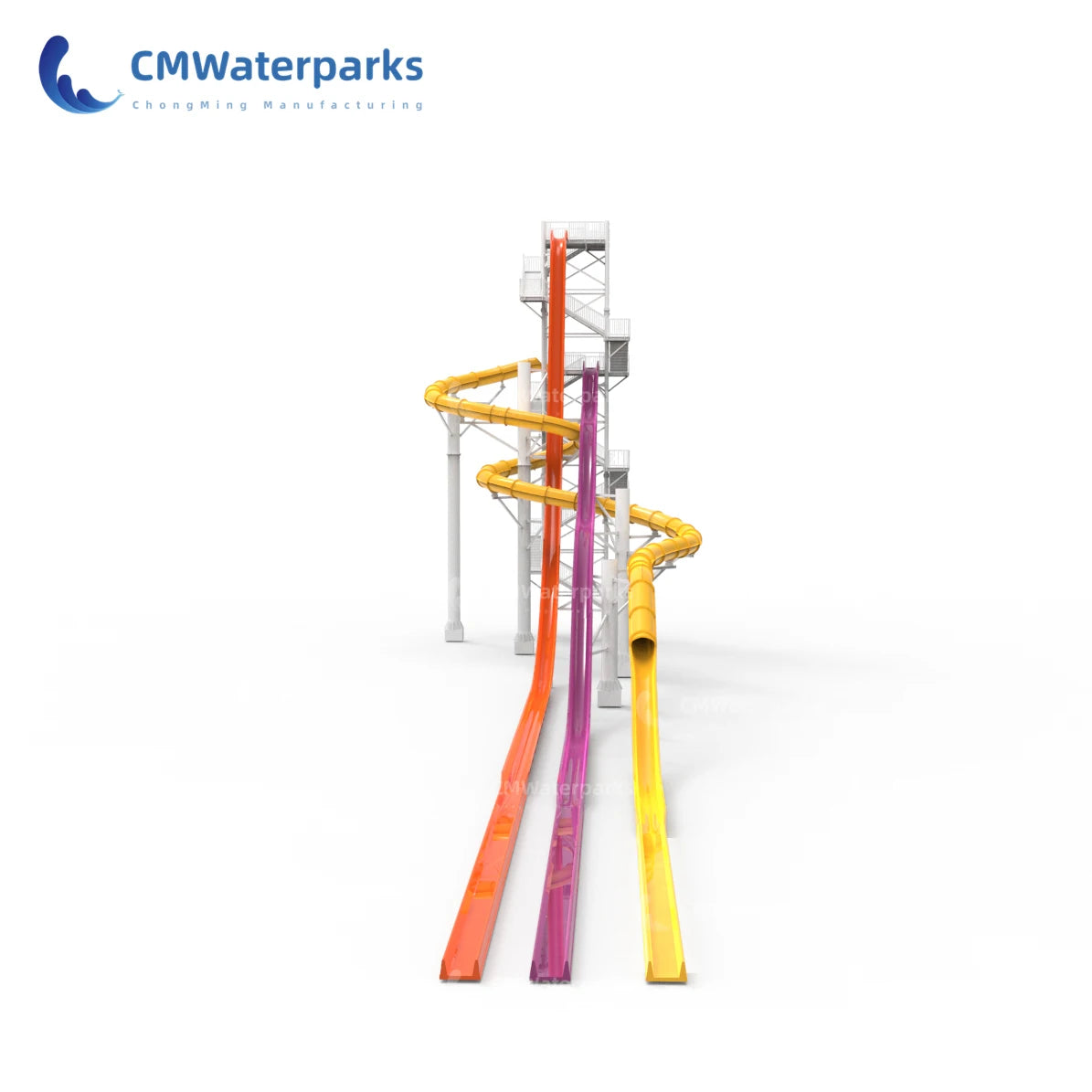 Factory Price Freefall Commerical Fiberglass Water Slide for Outdoor Water Play Park