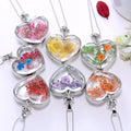 Natural Dried Flower Necklace for Women Heart Lover Romantic Eternal Real Daisy Rose Plant Clavicle Chain Wedding Jewelry