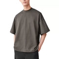 TS1323 Men's Heavy T-shirt Oversized Blank 100% Cotton Boxy T-shirt High Neck Drop Shoulder T-shirt
