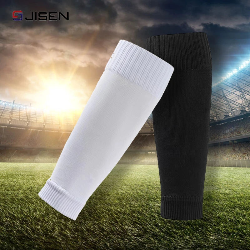 Custom Logo High Quality Crew Leg Warmers with Cuff & Bottom Design Unisex Cycling Soccer Football Calf Support