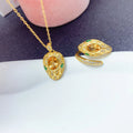 Factory Supply 925 Sterling Silver Natural Citrine Stone Jewelry Set Full Set for Indian Wedding Engagement Party Gold Plated