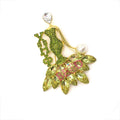 Green Crystal Greek Letter XHO Sorority Mermaid Chi Eta Phi Brooches Jewelry Lady Accessories Pin Gift Decoration
