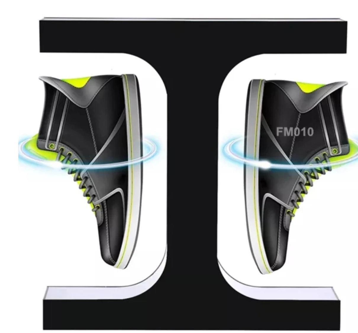 New Rotating Double Levitation Shoes Display Racks Floating Sneaker Shoe Display Advertisement Rack for Store Decoration