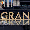 JAGUARSIGN Sign Manufacturer Custom Hotel Letras De Metal Letter Stand Large Letters of Gold Metal Outdoor Free Standing Welding