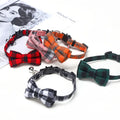 British Style Designer New Plaid Pattern Pet Cat Collar With Bell Bow