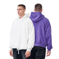 Manufacturer Custom Mens Cropped 3d Foam logo Pullover Cut Edge Fleece Cotton No Strings Raw Hem Puff Printing Hoodie for Men