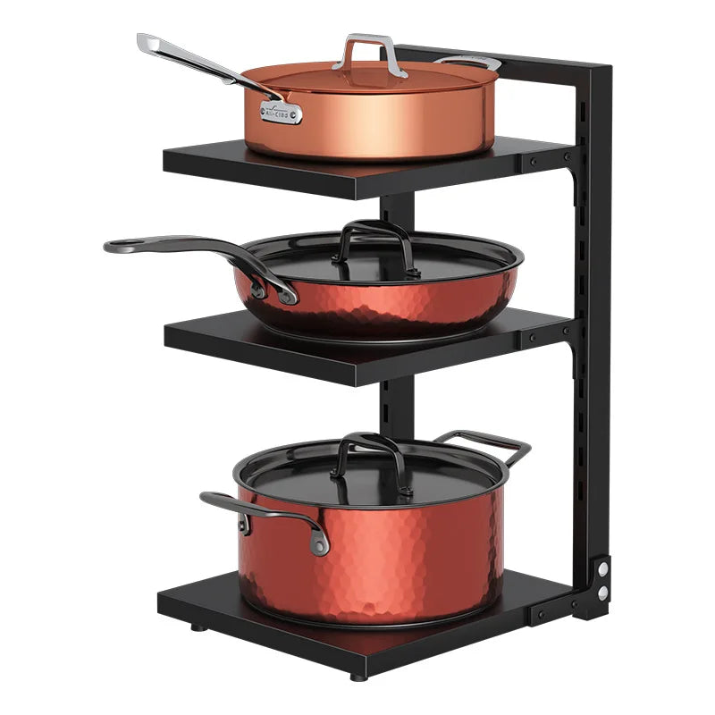 New Kitchen Pot Rack Multi-pot Rack Narrow Seam Countertop Corner Put Pots and Pans Wall-mounted Storage Rack