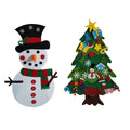 Eco-friendly Inter Changeable  Scarf Felt Christmas  Snowman and Christmas Tree Decoration  for Home Kids Christmas Gift
