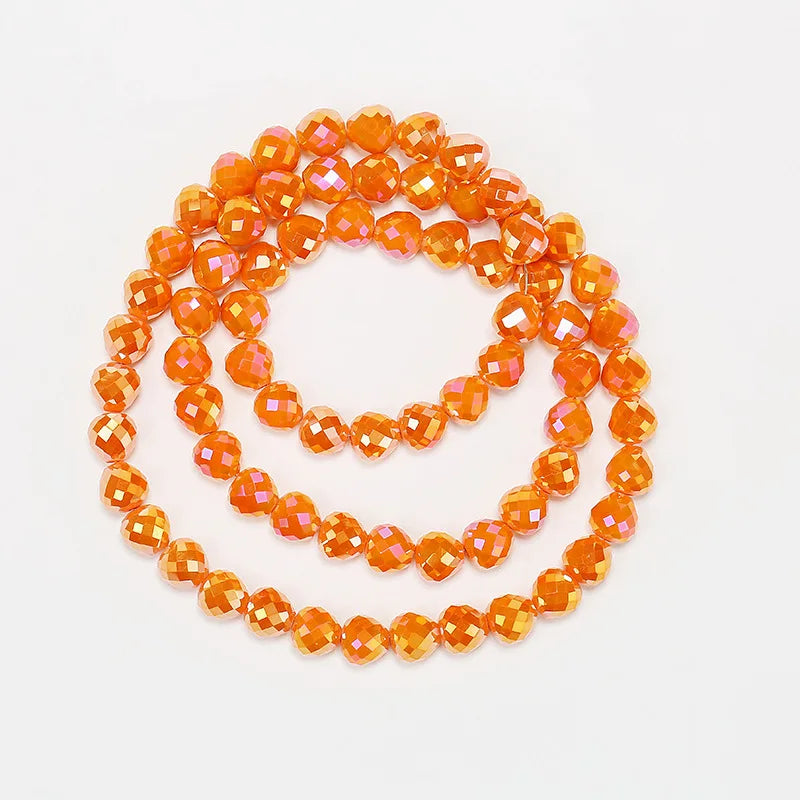 DS Factory Direct Selling Cheap  8mm Strawberry Glass Beads Accessories Crystal Beads for DIY Jewelry Making