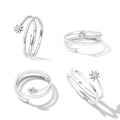 Qings Factory Low Price Latest Romantic Ladies French 925 Sterling Silver Engagement Rings for Wedding Anniversary & Party