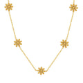 Joolim Jewelry 18K Gold Plated Daisy Sunflower Pendant Dainty Chain Necklace Stainless Steel Tarnish Free Jewelry Wholesale
