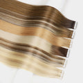 Double Drawn Tape in Hair Extensions 100% Remy Virgin Mini Tape in Real Human Hair Extensions Invisible Tape Hair Extension