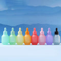 Free Sample Macaron Stock 1oz Color Lantern Shape Bottle Frost Serum Bottle 30ml Glass Essential Oil Dropper Bottles