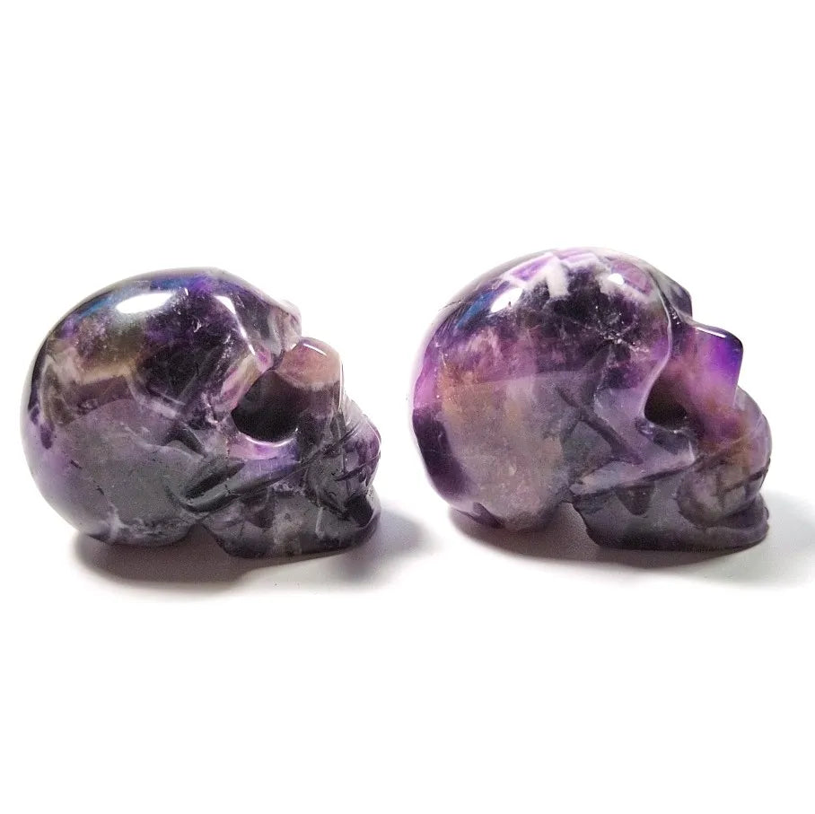 Huiying China Hand Carved 2 Inch Natural Amethyst Crystal Skulls Sculpture for Sale Decoration Crafts