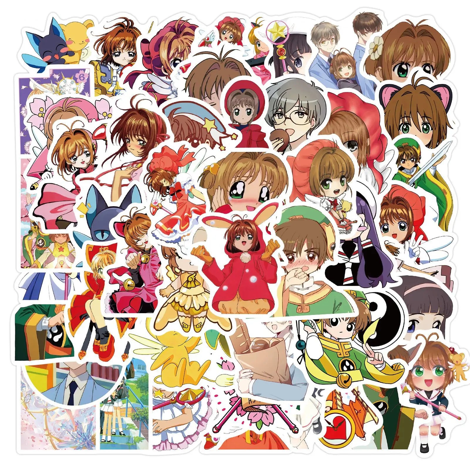50Pcs Anime Card Captor Sakura Cartoon Graffiti Stickers for Laptop Notebook Vinyl Cute Girl Sticker