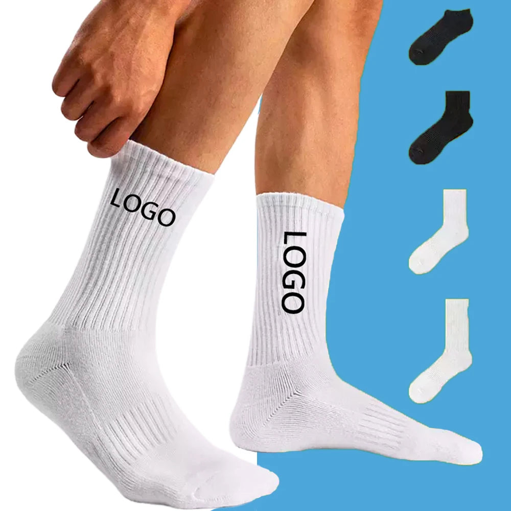 JISEN Design Breathable Casual Athletic Quick Dry Custom Knitwear Rainbow Embroidery Patterned Custom Logo Cotton Sport Socks