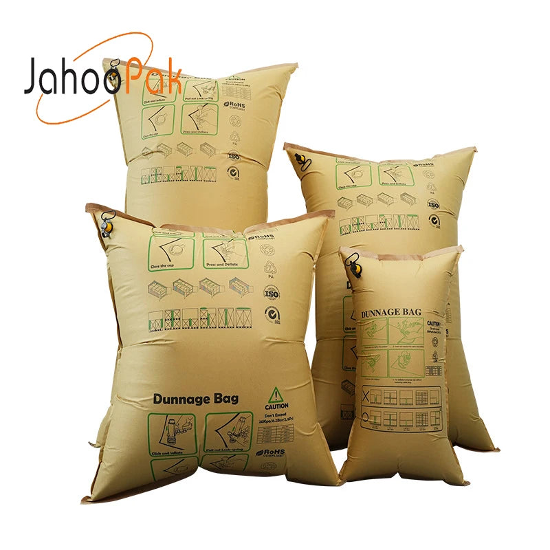 Multi-Layer Dunnage Air Bag for Enhanced Strength Reusable and Recyclable Made of Kraft Paper and PP Woven for Container Use