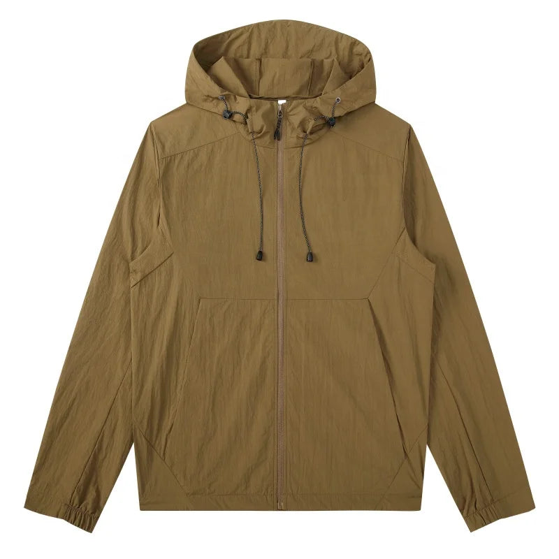Men's UPF 50+ Sun Protection Clothing Hiking Fishing Hoodie Jackets Long Sleeve Breathable Summer Shirts