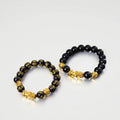 Temperature Mood Color Change Mantra Bead Wealth Gold Lucky Fortune Feng Shui Piyao Black Obsidian Pixiu Buddha Beaded Bracelets