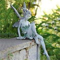 Sitting Flower Fairy Statue MAB13 Resin Craft Ornaments Outdoor Garden Ornaments Gift