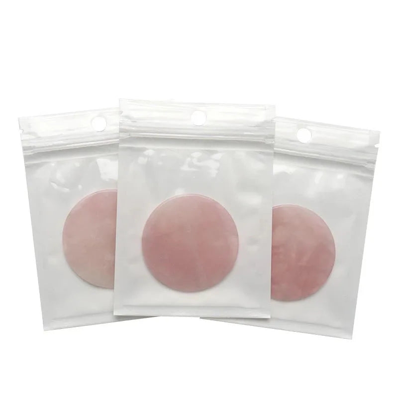 Natural Pink Jade Glue Stone EyeLash Extension Glue Holder Eye Lash Grafting Eyelash Glue Gasket