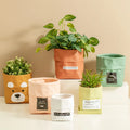Nordic INS Wind Kraft Paper Bag Shaped Ceramic Flowerpot Creative Cloth Bag Green Plant Succulent Flowerpot