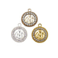 20 mm Mini DIY Craft Religious Charms Rhinestone Crystal Muslim Islamic Allah Baby Silver/Gold Plated Pin Charms for DIY Jewelry