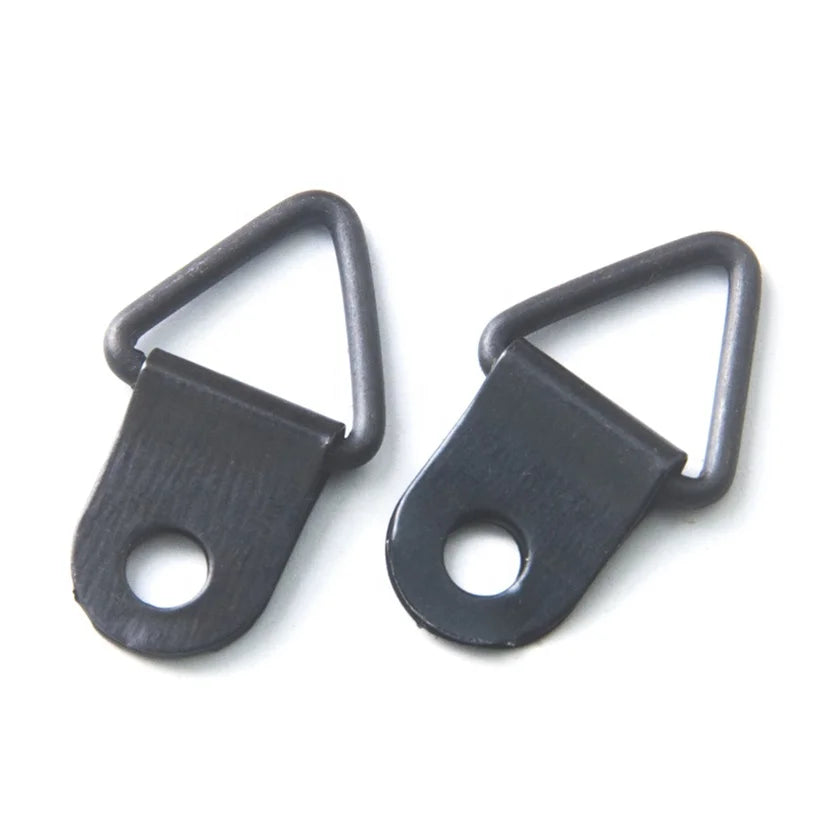 TS-K035 820 Triangle Iron Picture Hanger with Brass Plated Finish Black Color