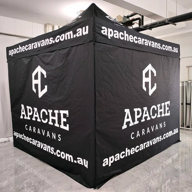 Sunshine Black Red Full Side Wall logo Print Canopy Outdoor Advertising Tent Aluminium Frame Easily Assembled Free Design
