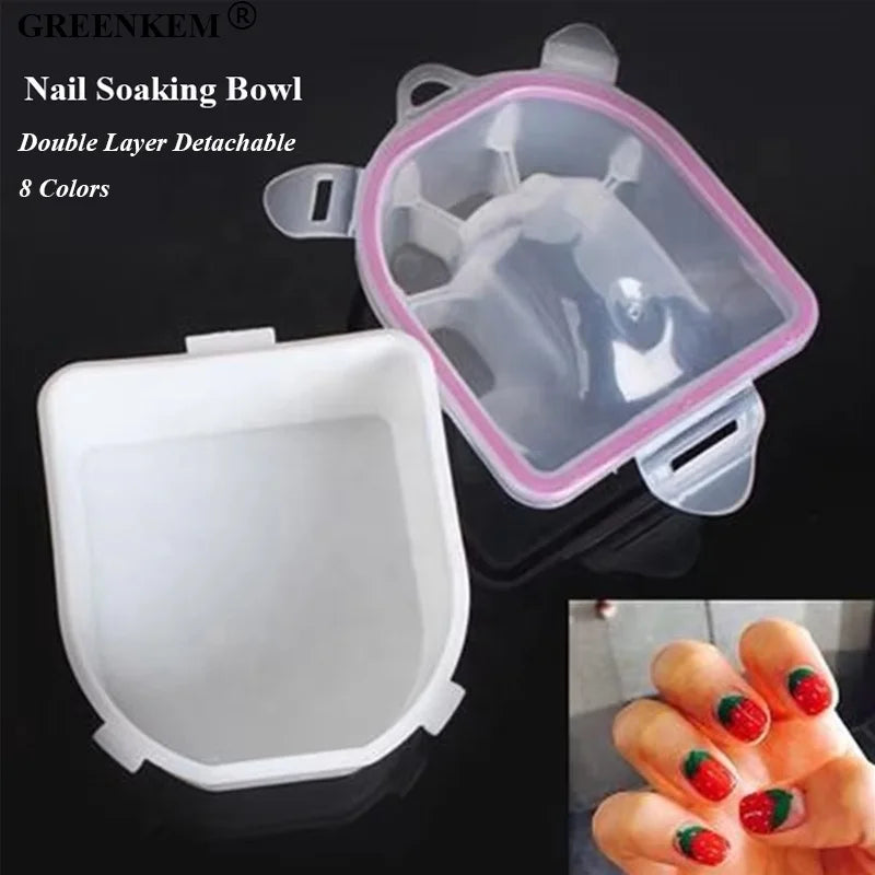 Nail Polish Remover Soak Bowl Nail Art Treatment Health Tools Durable Horny Care Bubble Bowl Nail Soaking Bowl