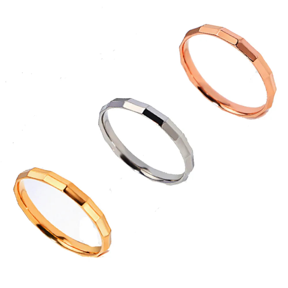 Wholesale Female Bulk Waterproof Chic Eternity Stainless Steel 2.3mm Bamboo Shape Finger Ring Jewelry China Supplier