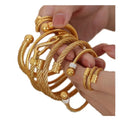 Women's Gold Fashion Bangles Middle East Beads Dubai Balls Bracelets Ethiopian Saudi Arabia Wedding Jewelry African Gifts
