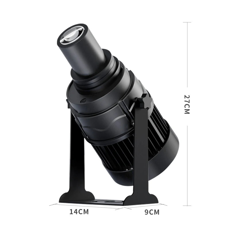Best Selling Custom Gobo Projector Full Color Card RGB Advertising LED Lights with IP65 Circle Plate Glass Lens Logo Projector