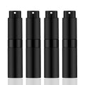 MUB 2023 Popular Frosted Black 10ml ABS Material  Mini Cologne Empty Travel Perfume Atomize Refillable Bottle for Traveling